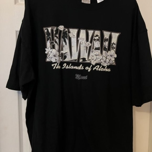 Men's XXL short sleeved T shirt. MAUI/Hawaii in Black - Picture 4 of 5
